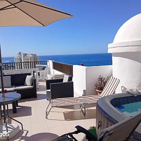 Garajonay Atico Costa Adeje & Jacuzzi& Barbacoa Gran Terraza Daire *